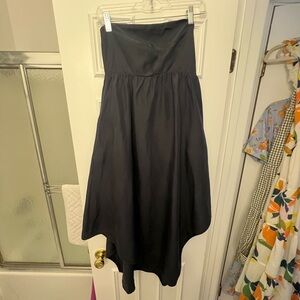 COS Navy Strapless High-Low Skirt